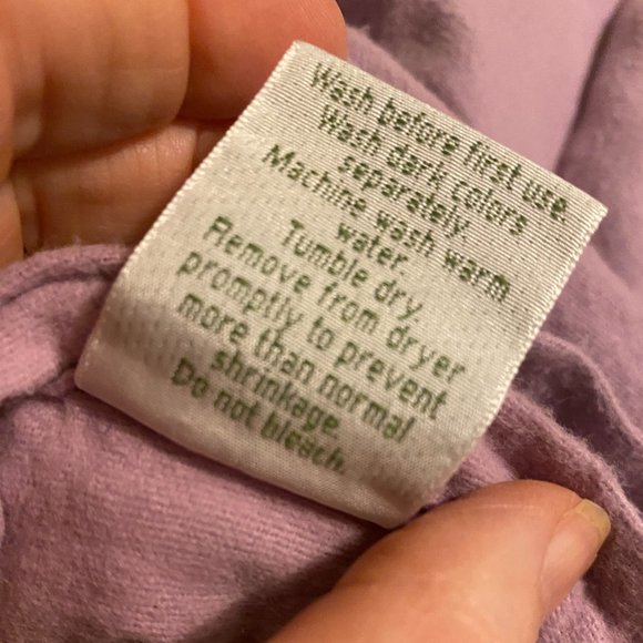 Unused Garnet Hill Soft Flannel King Sized Duvet Cover, Lilac - Picture 3 of 3